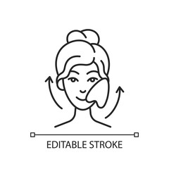 Gua sha stone linear icon