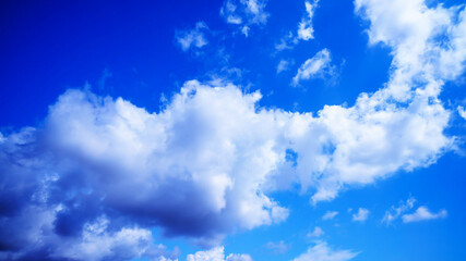 Blue sky background with clouds. View Of Clouds. Nature background
