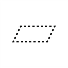 parallelogram shape illustration vector graphic. basic shape perfect for preschool learning for children and good for mathematics