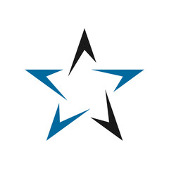 arrow that formed star logo concept
