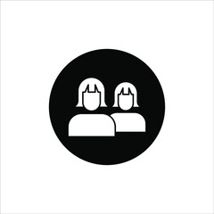 Illustration of human icon vector. User avatar symbol icon modern design color editable on white background