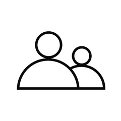 Illustration of human icon vector. User avatar symbol icon modern design color editable on white background