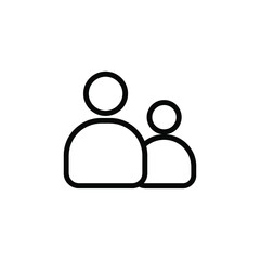 Illustration of human icon vector. User avatar symbol icon modern design color editable on white background