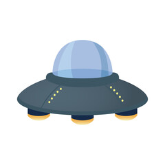 ufo flying space isolated style