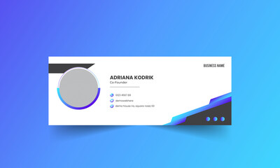 Corporate Business Black Email Signature Template