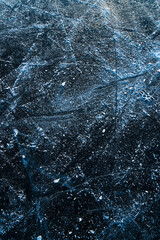 Texture of ice. Frozen lake background