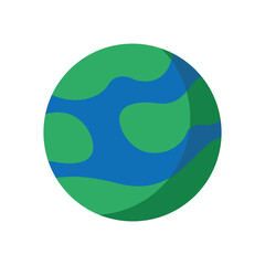 world planet earth flat style icon