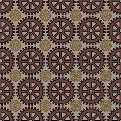 Gears seamless geometric pattern