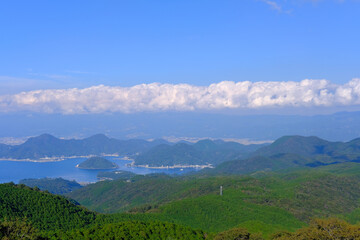 Fototapeta na wymiar 伊豆達磨山展望台からの景色