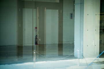 Empty storefront with window display