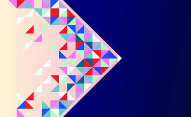 
Abstract hipster background made of small vector triangles of different colors. Geometric pattern for your design