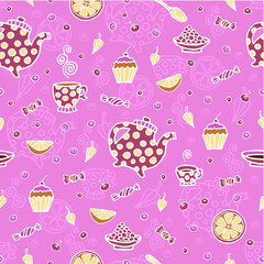 Tea Time Hand Drawn Doodle