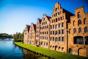 Former salt warehouses in the hanseatic town Luebeck, Schleswig-Holstein, Germany