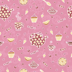 Tea Time Hand Drawn Doodle