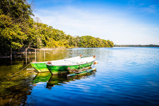 View over the Great Ploen lake in Schleswig-Holstein, Germany