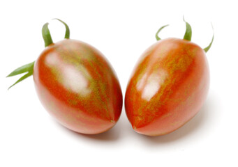 cherry tomatoes on white background 