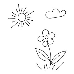 drawing of arrows in children's style