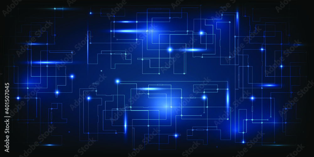 Poster abstract complex digital circuit patterns for futuristic product background banner and wallpapers.ve