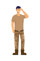 Obraz premium soldier man professions avatar character
