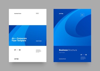 Corporate vector layout template with abstract geometric shapes for seminars, conference, poster companies or any business related.