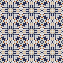 Trendy bright color seamless pattern in beige orange gray blue  for decoration, paper wallpaper, tiles, textiles, neckerchief, pillows. Home decor, interior design, cloth design.