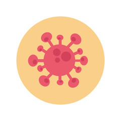 Covid 19 virus particle pandemic icon