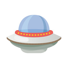 ufo flying space isolated style icon