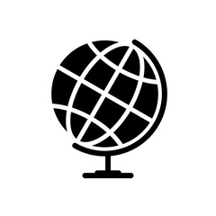 earth globe simple vector icon. globe flat design symbol.