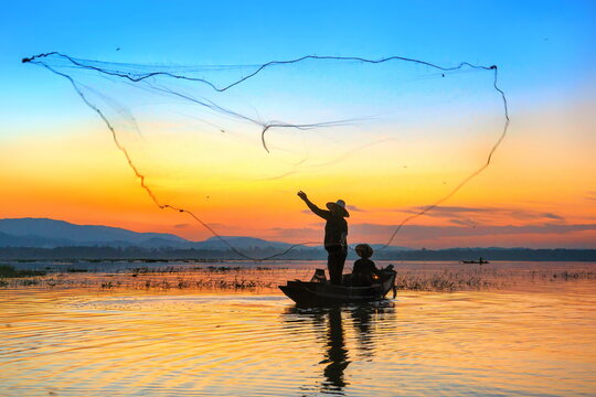 Fishermen on a fishing boat.