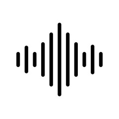 Sound audio wave vector icon. sound line art vector icon