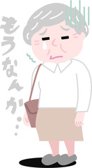 シニア女性仕事ストレス