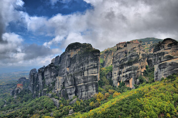 Vista de los principales monumentos de Grecia. Meteora. Monasterios de Meteora.