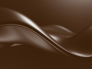 Melted choco mass. Chocolate waves background