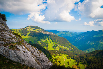 Obraz premium Mountain Blankenstein in the bavarian alps near lake Tegernsee, Bavaria, Germany