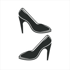 shoes girl. vector art