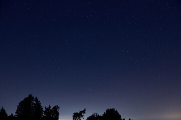 Milky Way stars and starry skies photographed with long exposure.