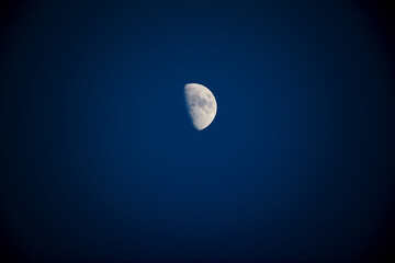 Half Moon photographed through a long focal telescope.