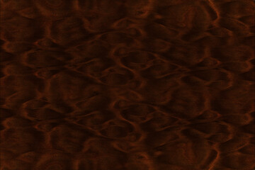 Abstract dark brown wavy burl wood veneer