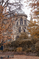 Notre Dame of Paris church cathedral - before big fire and destruction in 2019.