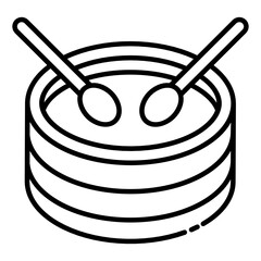 
Snare drum glyph isometric icon design, event celebration accessory
