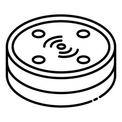 
Filmmaking storage tool, glyph isometric icon of reel 
