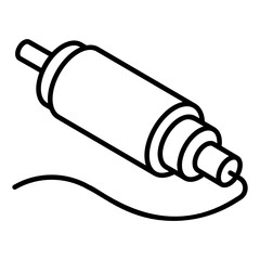 
An icon design of speaker cable, editable vector 
