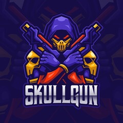 Reaper assassin esport logo gaming. Gamer icon avatar vector illustration