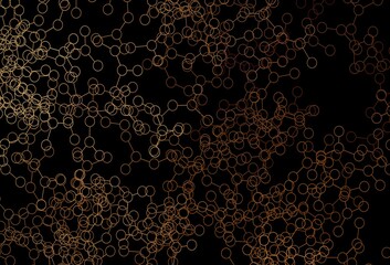 Dark Brown vector background with forms of artificial intelligence.