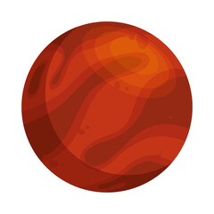space planet red color isolated style icon © Gstudio