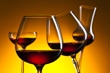Glasses of brandy