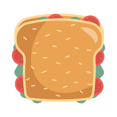 delicious sandwich fast food icon
