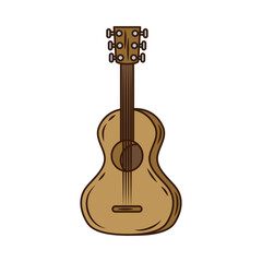 Fototapeta premium guitar musical instrument line and fill style icon