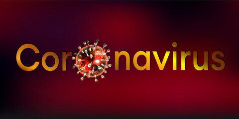 Corona Virus banner , Abstract 3d corona poster template. 2019-nCoV.