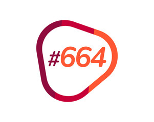 Number 664 image design, 664 logos